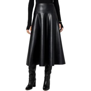 Norma Kamali Womens Flared Skirt to Midcalf(Black)