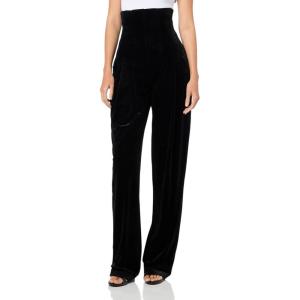 Norma Kamali Women’s High Waist Tailored Pleat Pant(Black)