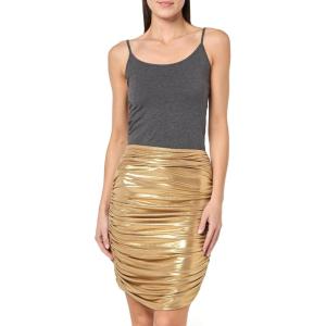 Norma Kamali Women’s Shirred Skirt to Knee(Gold)