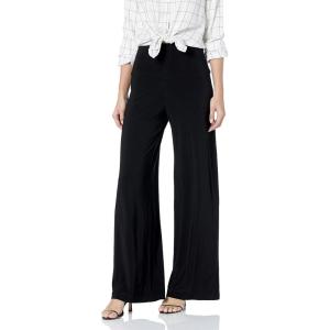 Norma Kamali Womens Straight Leg Business Casual Pants(Black)