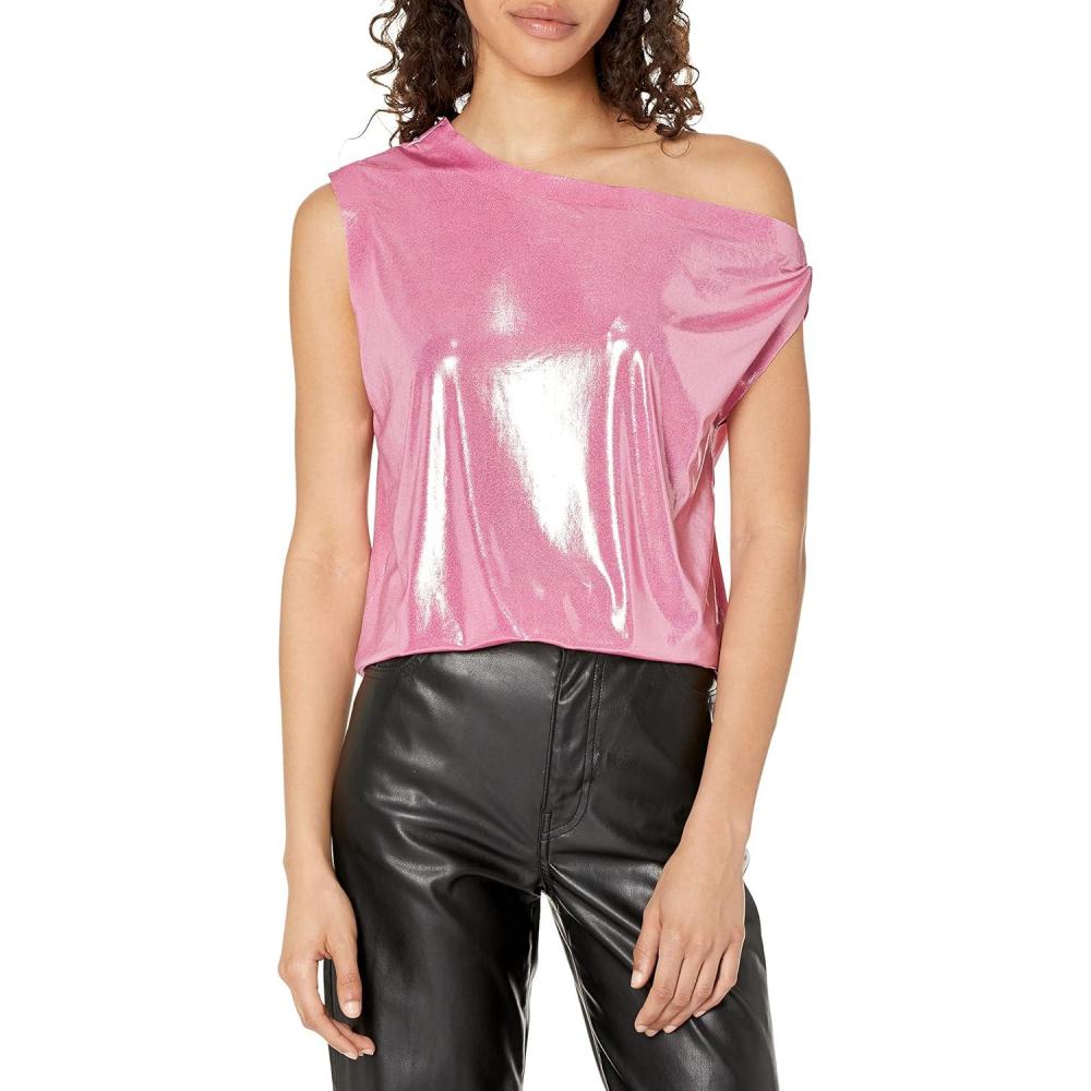 imageNorma Kamali Womens Drop Shoulder TopCandy Pink