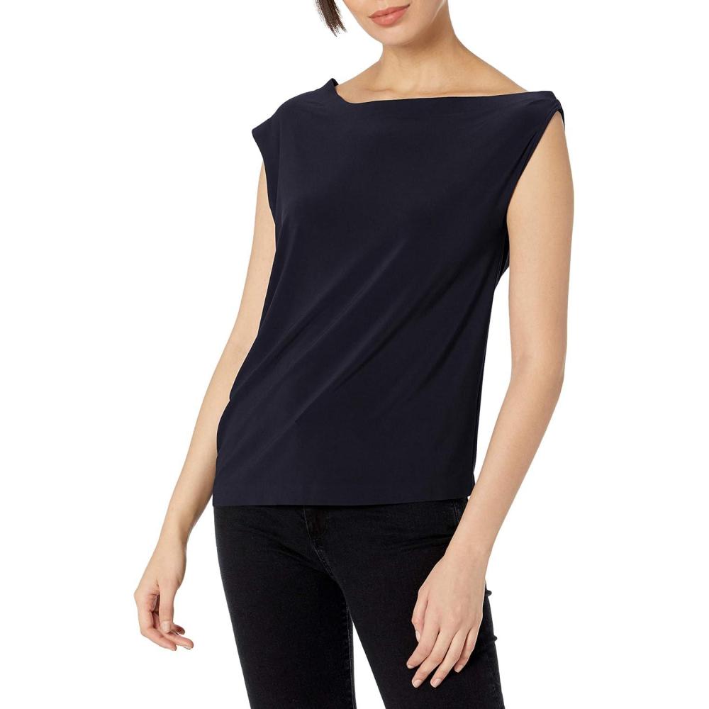 imageNorma Kamali Womens Drop Shoulder TopMidnight