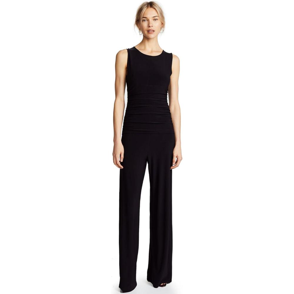 imageNorma Kamali Womens Kamali Kulture Shirred Waist JumpsuitBlack