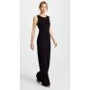 Norma Kamali Women’s Kamali Kulture Shirred Waist Jumpsuit(Black)