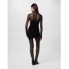 Norma Kamali Womens Ls Turtleneck Strapless Diana Pickleball Dress W/(Black/Black Mesh)