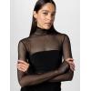 Norma Kamali Womens Ls Turtleneck Strapless Diana Pickleball Dress W/(Black/Black Mesh)