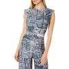 Norma Kamali Women’s Sleeveless Jumpsuit(Black/Navy Denim Prt)