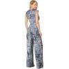 Norma Kamali Women’s Sleeveless Jumpsuit(Black/Navy Denim Prt)