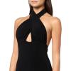 Norma Kamali womens Cross Halter Catsuit (25)(Black)