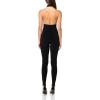 Norma Kamali womens Cross Halter Catsuit (25)(Black)