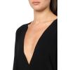 Norma Kamali womens Dolman V Neck Catsuit(Black)
