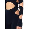 Norma Kamali womens Long Sleeve Aztec Catsuit(Midnight)