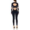 Norma Kamali womens Long Sleeve Aztec Catsuit(Midnight)
