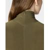 Norma Kamali womens Long Sleeve Slim Fit Turtle Catsuit W/Footie(Bark)