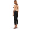 Norma Kamali womens Low Back Fara Slip Catsuit(Black)