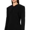 Norma Kamali womens Ls Shoulder Pad V Neck Zip Front Tapered Leg Jumps(Black)