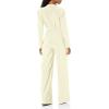 Norma Kamali womens Single Breasted Straight Leg Jumpsuit(Ivory)