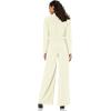 Norma Kamali womens Single Breasted Straight Leg Jumpsuit(Ivory)