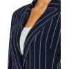 Norma Kamali womens Single Breasted Straight Leg Jumpsuit(True Navy Pinstripe)