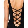 Norma Kamali womens Sleeveless X Catsuit W/Footie(Black)