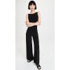Norma Kamali womens Sleeveless X Straight Leg Jumpsuit(Black)