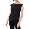 Norma Kamali Womens Drop Shoulder Top(Midnight)