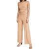 Norma Kamali Women’s Kamali Kulture Shirred Waist Jumpsuit(Nude)