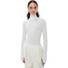 Norma Kamali Women’s Long Sleeve Turtle Bodysuit(Snow White)