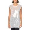 Norma Kamali Women’s Sleeveless Boyfriend Crewneck Top(Clear/White)