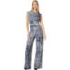 Norma Kamali Women’s Sleeveless Jumpsuit(Black/Navy Denim Prt)