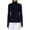 Norma Kamali Womens Slim Fit Long Sleeve Turtle Top(Midnight)