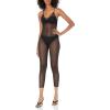 Norma Kamali womens Low Back Fara Slip Catsuit(Black Mesh)
