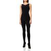 Norma Kamali womens Sleeveless X Catsuit W/Footie(Black)