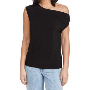 Norma Kamali Womens Drop Shoulder Top(Black)
