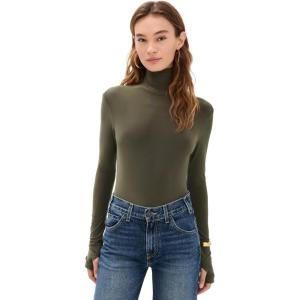 Norma Kamali Women’s Long Sleeve Turtle Bodysuit(Bark)