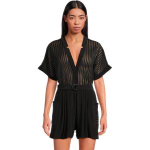 Norma Kamali womens Geralyn Short Sleeve Jumpshort(Black)