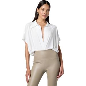 Norma Kamali womens Super Os Sleeveless Bf Nk Shirt Bodysuit(Snow White)