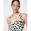 Norma Kamali Women’s Cayla Side Drape Gown(Paint Dots)