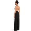 Norma Kamali womens Cross Halter Straight Leg Jumpsuit(Black)