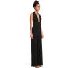 Norma Kamali womens Cross Halter Straight Leg Jumpsuit(Black)