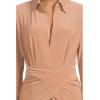 Norma Kamali womens Four Sleeve Nk Shirt Jumpsuit(Cappuccino)