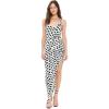 Norma Kamali Women’s Cayla Side Drape Gown(Paint Dots)