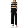 Norma Kamali womens Spliced Straight Leg Jumpsuit(Black/Nude Mesh)