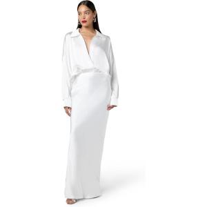 Norma Kamali Women’s Super Oversized Boyfriend Nk Shirt Gown(Snow White)