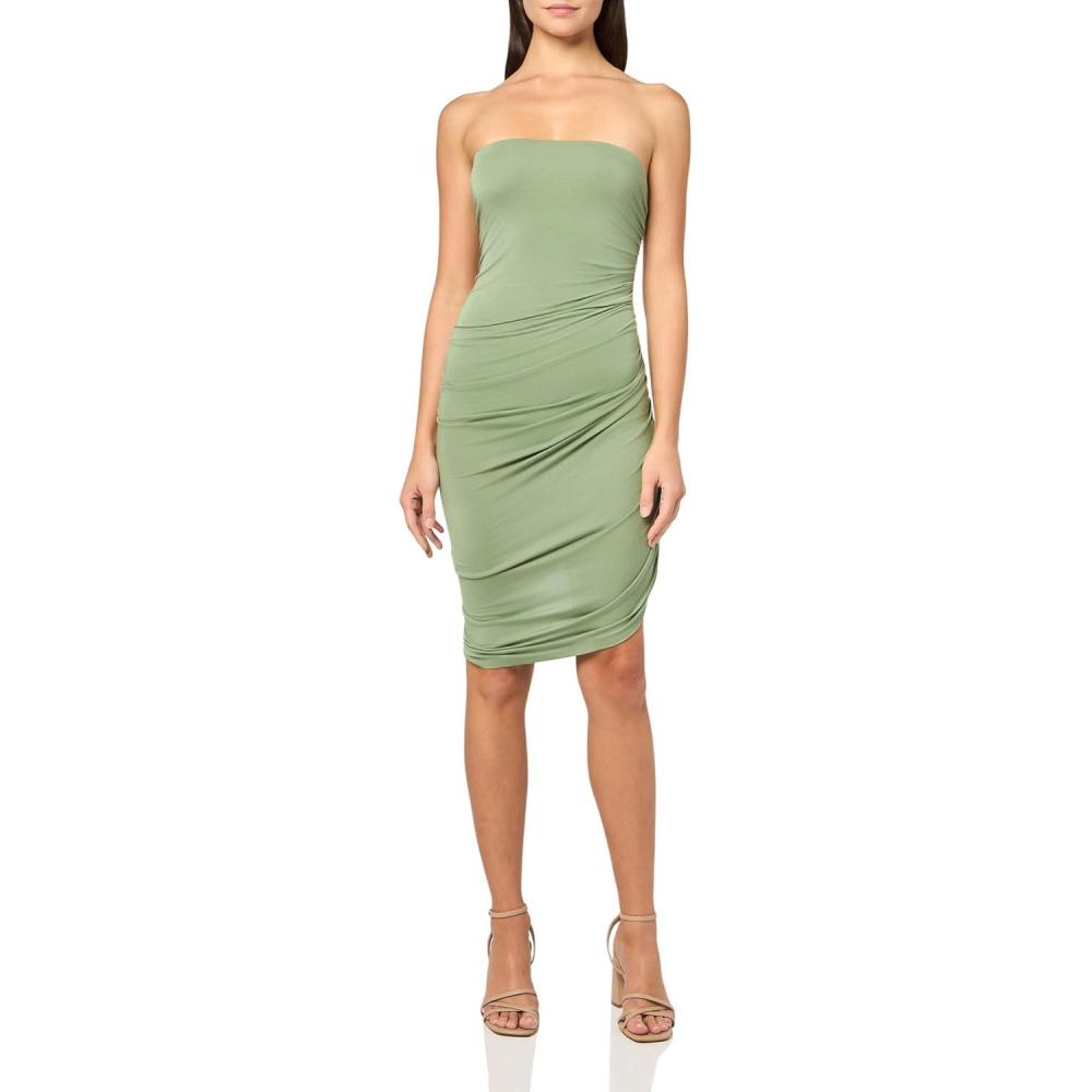 imageNorma Kamali Womens Strapless Diana Mini DressVintage Green
