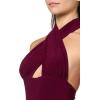 Norma Kamali Women’s Cross Halter Fishtail Gown (25)(Plum)