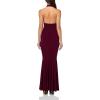 Norma Kamali Women’s Cross Halter Fishtail Gown (25)(Plum)