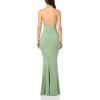 Norma Kamali Women’s Cross Halter Fishtail Gown (25)(Vintage Green)