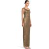 Norma Kamali Women’s Drop Shoulder Fitted Gown with Side Slit(Bronze)