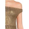 Norma Kamali Women’s Drop Shoulder Fitted Gown with Side Slit(Bronze)